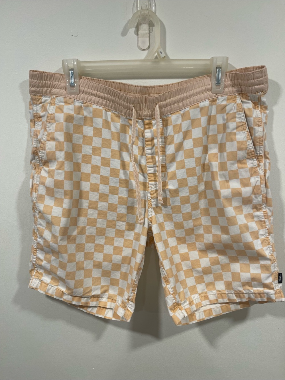 Vans Men's Checkerboard Tan & White Board shorts